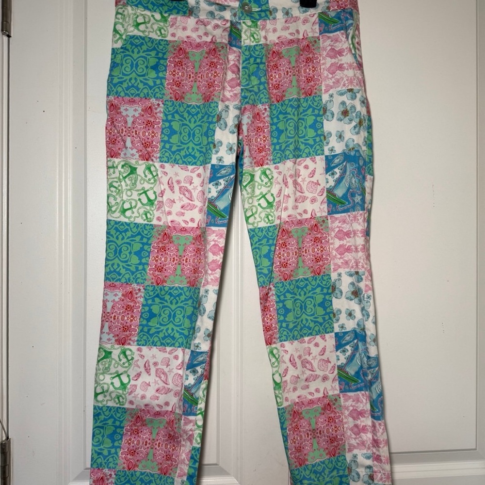 Kaeli Smith Multicolor Patchwork Straight Leg Jea… - image 1